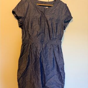 Boden Blue Raglan Short Sleeve A-Line Dress